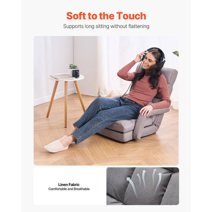 QX-0339-4 - Adjustable Floor Chair with Soft Foam Cushioning