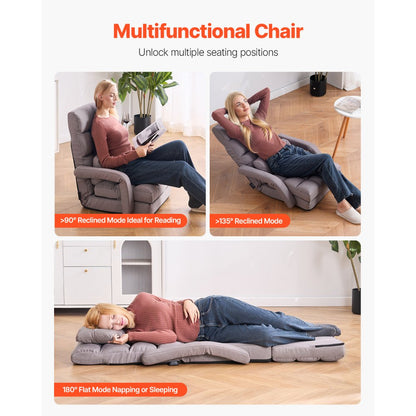 QX-0339-4 - Adjustable Floor Chair with Soft Foam Cushioning