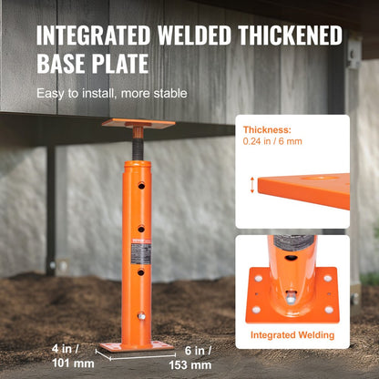 204A-0080-00-00 - 19"-36" Adjustable Floor Jack for Strong Support