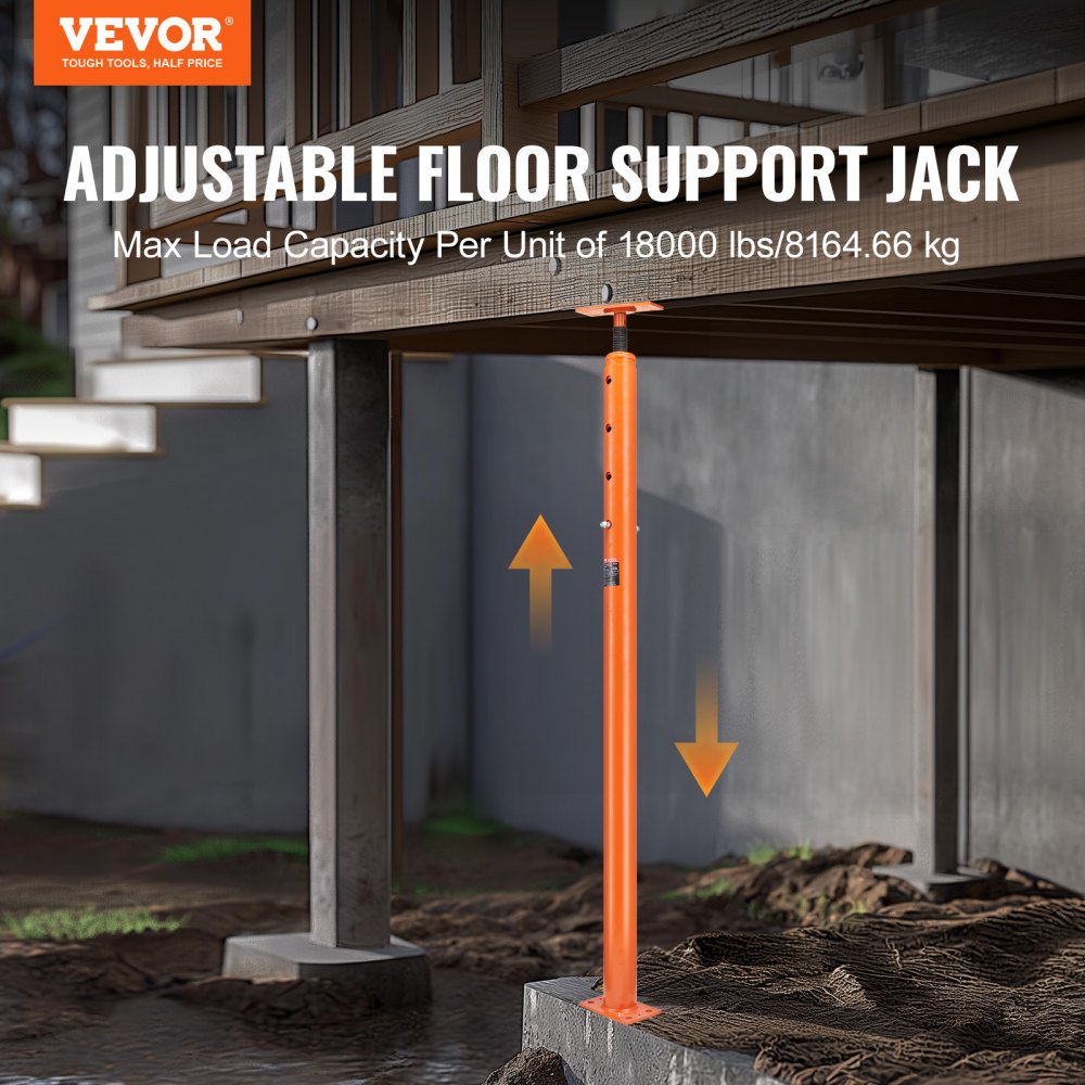 204A-0080-02-00 - Versatile Adjustable Floor Jack 56"-100" for Beam Support
