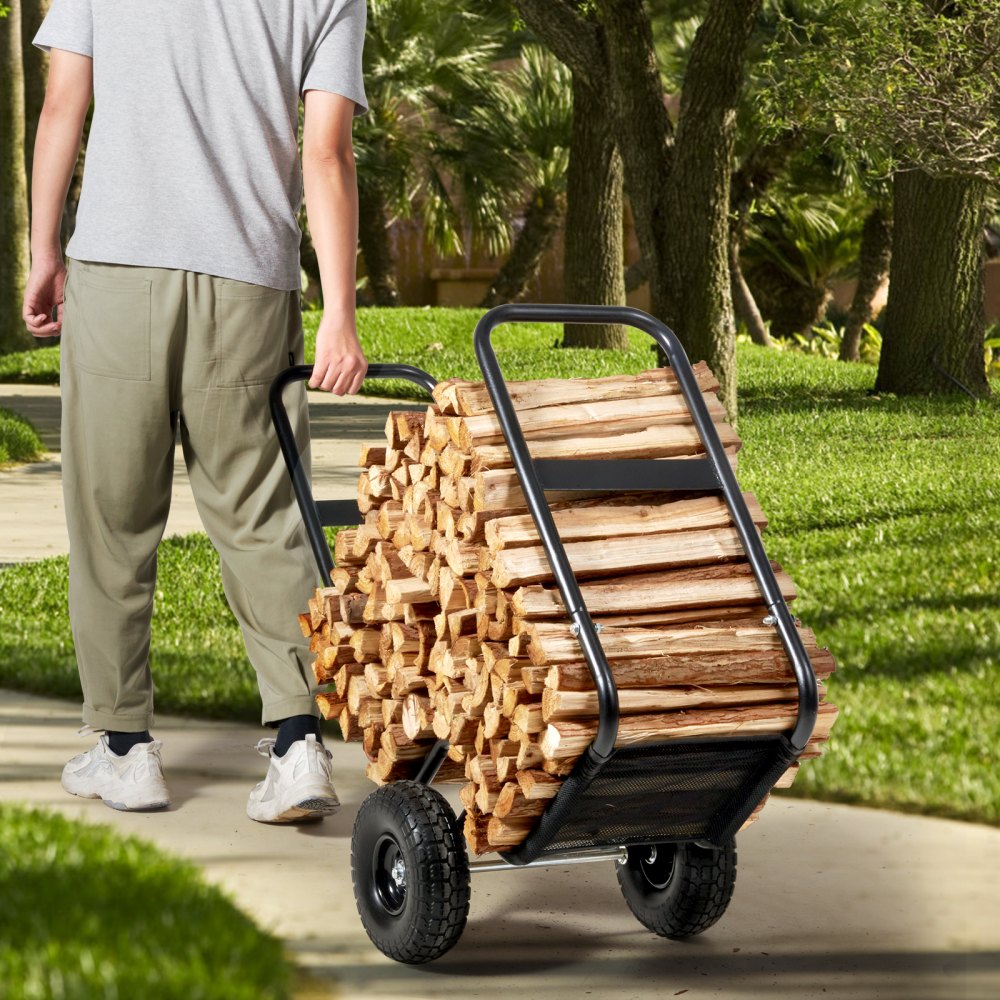 FC1359 W/C-SYT - Heavy-Duty Firewood Log Cart with 250 lbs Capacity