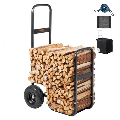 FC1359 W/C-SYT - Heavy-Duty Firewood Log Cart with 250 lbs Capacity