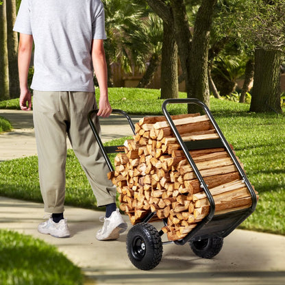 FC1359-SYT Firewood Cart with Pneumatic Wheels, 250 lb Capacity