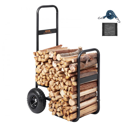 FC1359-SYT Firewood Cart with Pneumatic Wheels, 250 lb Capacity