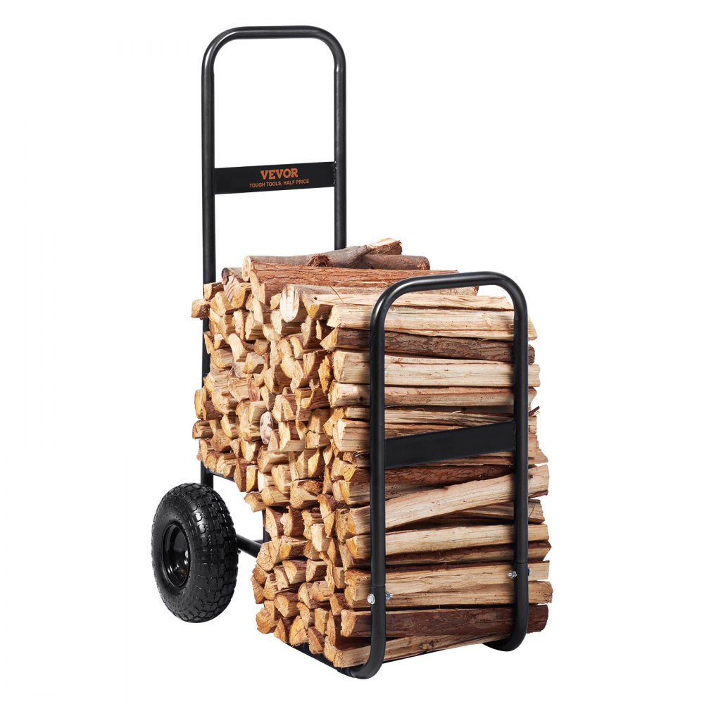 FC1359-SYT Firewood Cart with Pneumatic Wheels, 250 lb Capacity