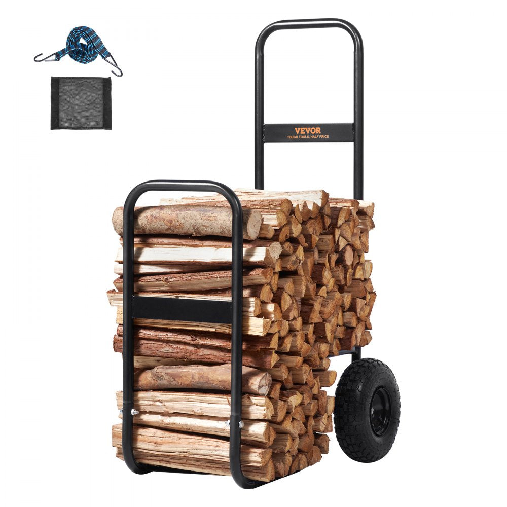 FC1359-SYT Firewood Cart with Pneumatic Wheels, 250 lb Capacity