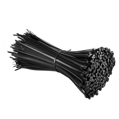 CC12 - 1000-Pack Durable 12-Inch Nylon Zip Ties, 50lbs Strength