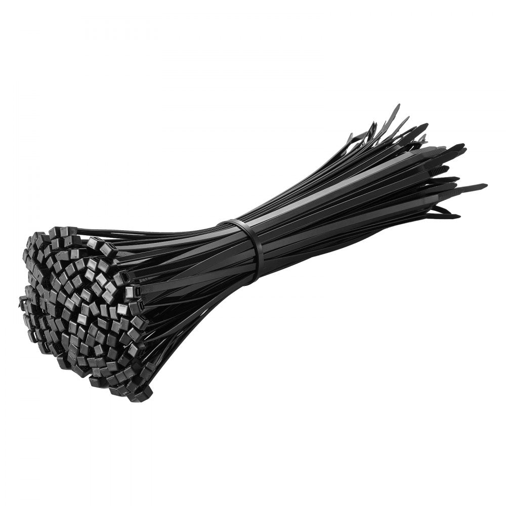 CC12 - 1000-Pack Durable 12-Inch Nylon Zip Ties, 50lbs Strength