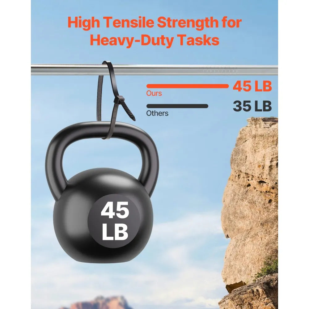 CC08 - 1000 Pack 8-Inch Nylon Zip Ties, 45lbs Strength