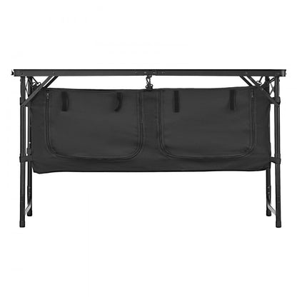 SKU10 - Adjustable Height Outdoor Kitchen Table with Storage and Quick Setup
