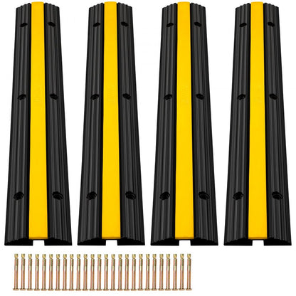 GXB4TZ1000X250X50LS26 - Durable 40'' Rubber Cable Protector Ramp, Supports 18,000 lbs