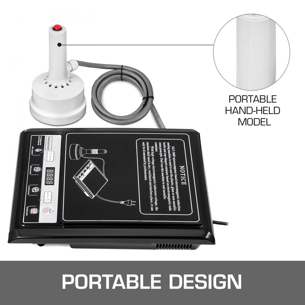 GLF-500F - Efficient Handheld Induction Sealer for Bottles (20-100mm Diameter)
