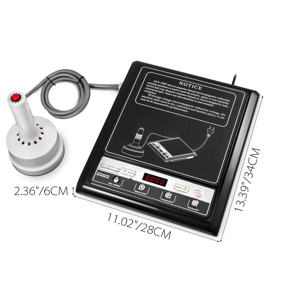 GLF-500F - Efficient Handheld Induction Sealer for Bottles (20-100mm Diameter)