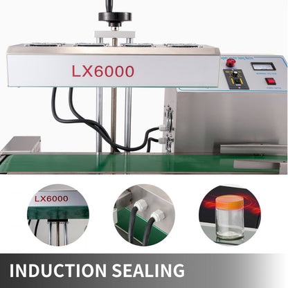 010673280474 - Stainless Steel Continuous Induction Sealing Machine for Bottles