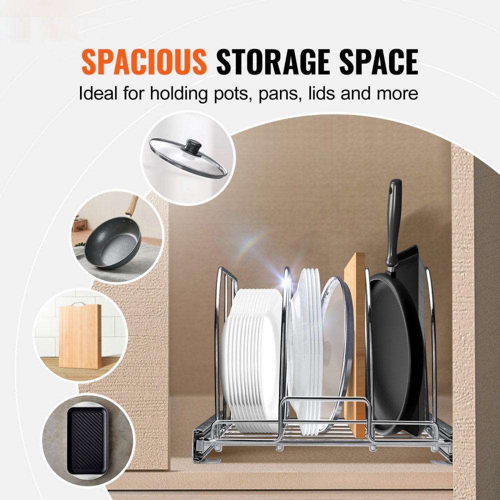 CH-HGGJ02 - Expandable Carbon Steel Under Cabinet Rack for Pans & Pots