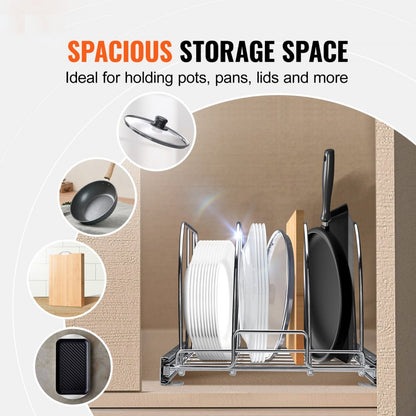 CH-HGGJ02 - Expandable Carbon Steel Under Cabinet Rack for Pans & Pots