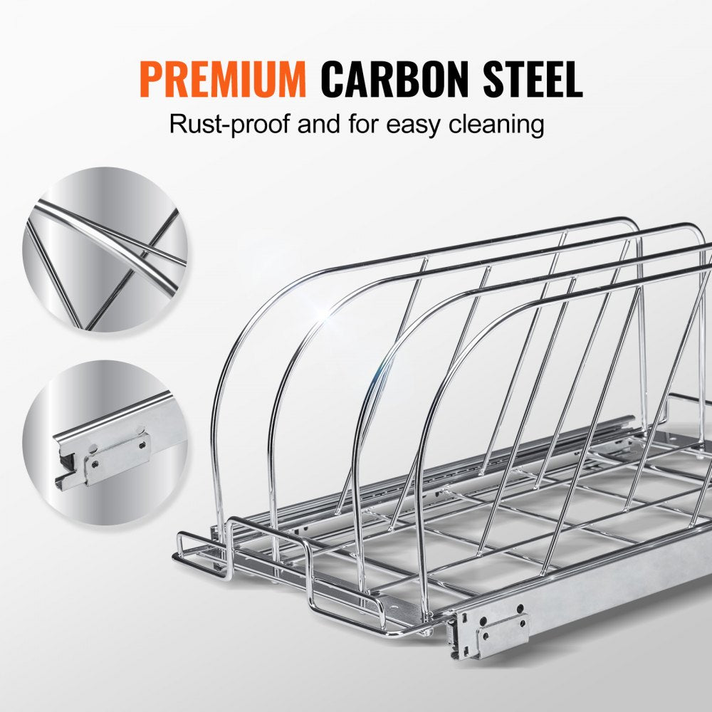 CH-HGGJ02 - Expandable Carbon Steel Under Cabinet Rack for Pans & Pots