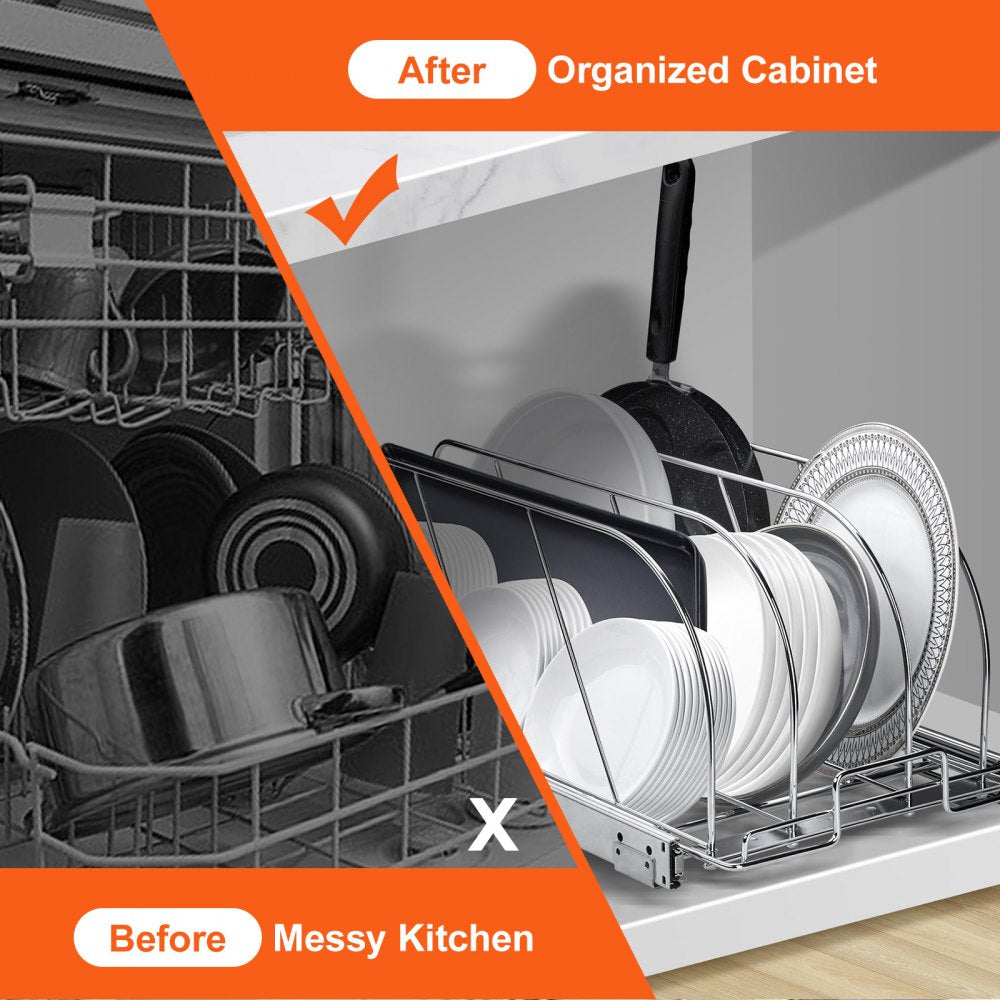 CH-HGGJ02 - Expandable Carbon Steel Under Cabinet Rack for Pans & Pots
