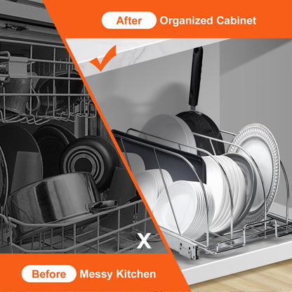 CH-HGGJ02 - Expandable Carbon Steel Under Cabinet Rack for Pans & Pots