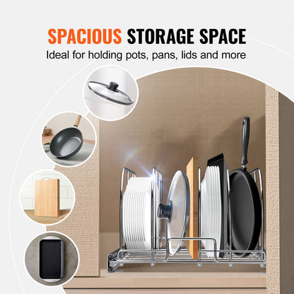 CH-HGGJ03 - Expandable Under Cabinet Pot Rack, Durable Carbon Steel Design