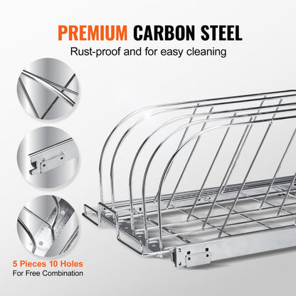 CH-HGGJ03 - Expandable Under Cabinet Pot Rack, Durable Carbon Steel Design