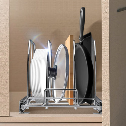 CH-HGGJ01 - Adjustable Chrome Pot Rack & Cookie Sheet Organizer for Kitchens