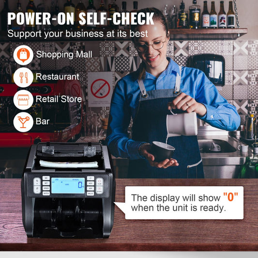 AL-162A - High-Speed Money Counter, 1200 Bills/Minute for Retail & Banking