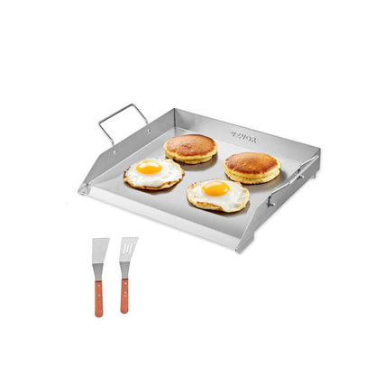 HH-SP002 - 18x16 Flat Stainless Steel Griddle Pan for Easy Cooking
