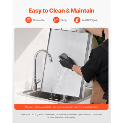 HH-SP003 - Spacious Flat Griddle for Universal Cooking & Easy Cleanup