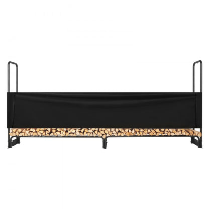 010786903433 - 8.5FT Heavy-Duty Firewood Rack with Waterproof Cover