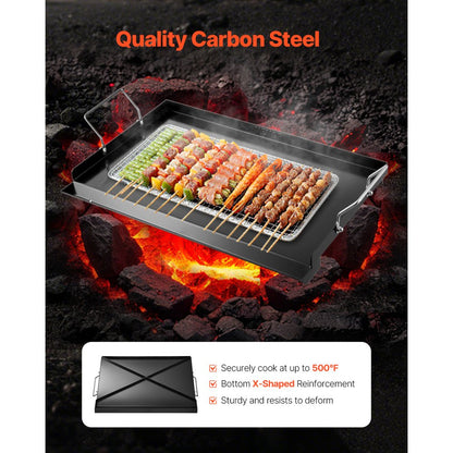 HH-SPN006 - Durable Carbon Steel Griddle Pan for Even Cooking