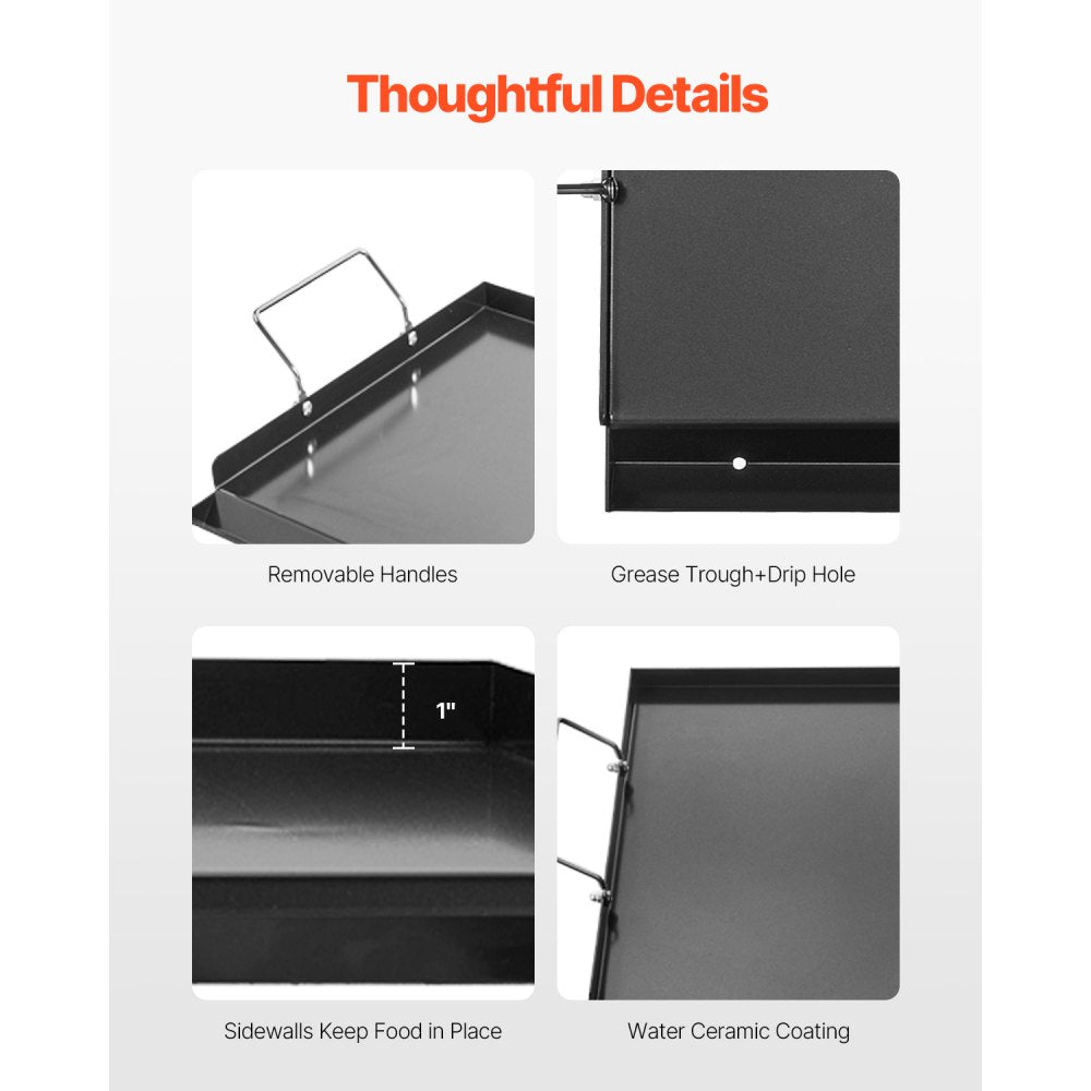 HH-SPN006 - Durable Carbon Steel Griddle Pan for Even Cooking
