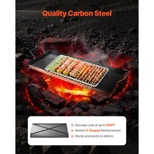 HH-SPN007 - 32x14 in Carbon Steel Griddle Pan for All Meals