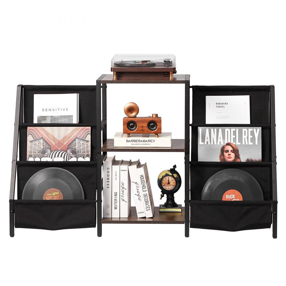 C240356G-01 - Vintage Brown Vinyl Stand for 280 Albums, Sturdy Design