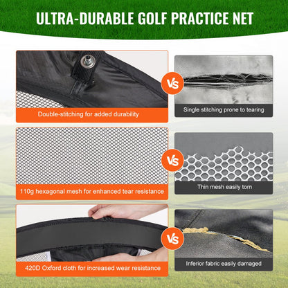 FL-078 - Durable 2.8x2.4FT Golf Chipping Net with Accessories