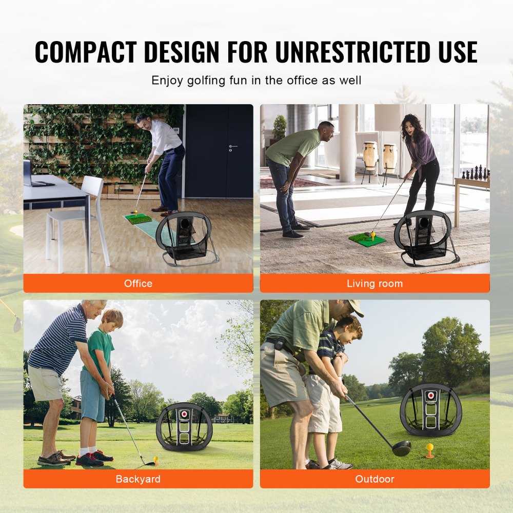 FL-078 - Durable 2.8x2.4FT Golf Chipping Net with Accessories
