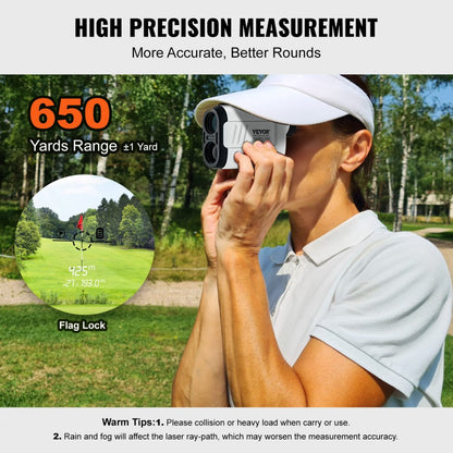 PF2E - VEVOR Golf Rangefinder 5-650 Yards with Flag Lock & Vibration Feedback