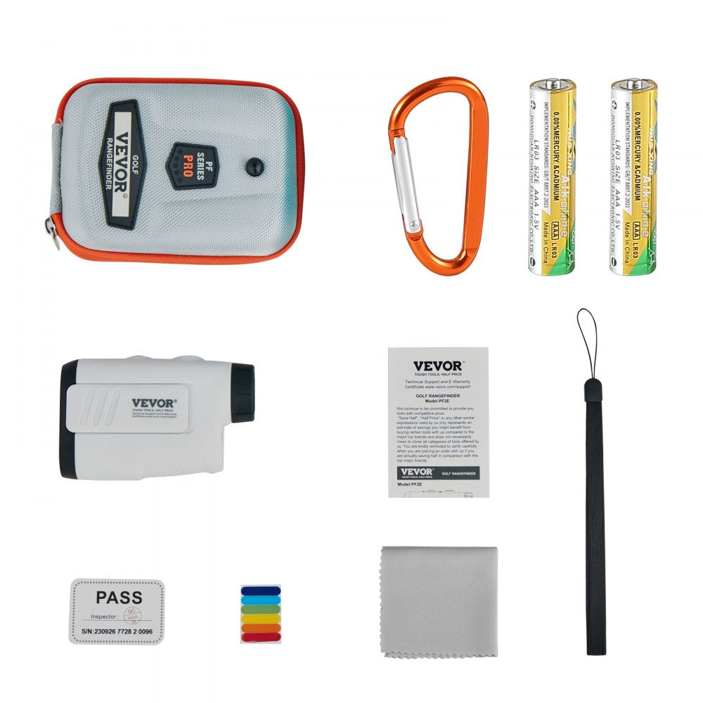 PF2E - VEVOR Golf Rangefinder 5-650 Yards with Flag Lock & Vibration Feedback