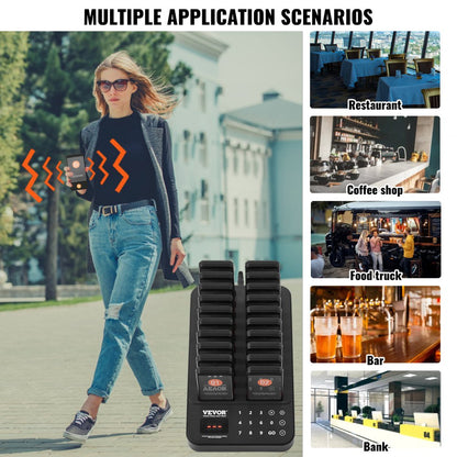 P30 - Reliable 400m Wireless Pager System for Restaurants and Businesses