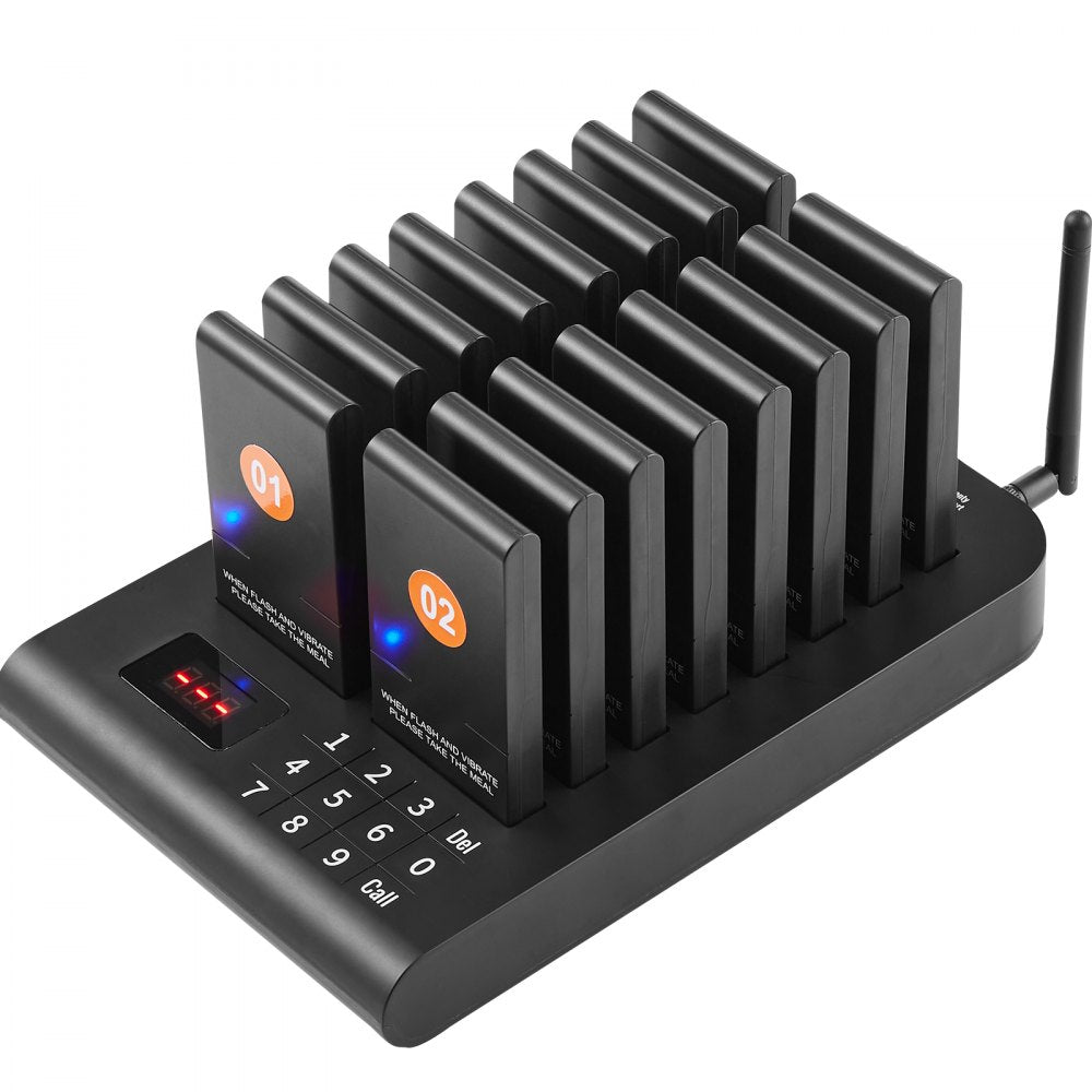 9106 - VEVOR 500m Wireless Restaurant Pager System with Vibrating Beepers