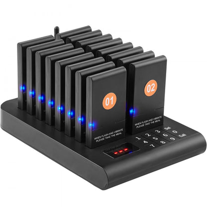 9106 - VEVOR 500m Wireless Restaurant Pager System with Vibrating Beepers