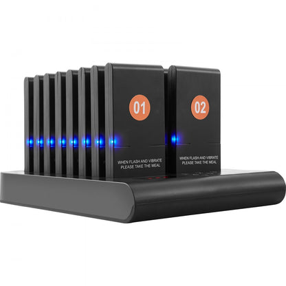 9106 - VEVOR 500m Wireless Restaurant Pager System with Vibrating Beepers