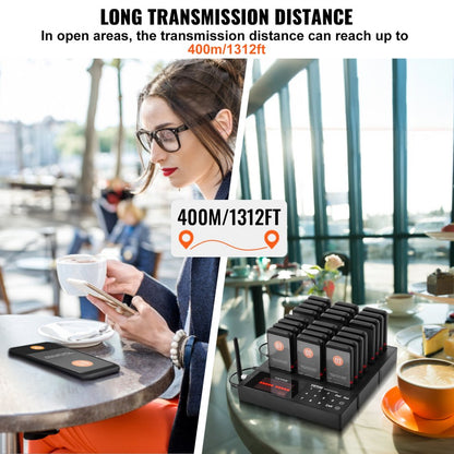 P80 - 400m Wireless Restaurant Pager System for Efficient Service