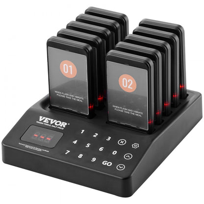P70 - Wireless 400m Restaurant Pager System with Vibration & Flash Alerts