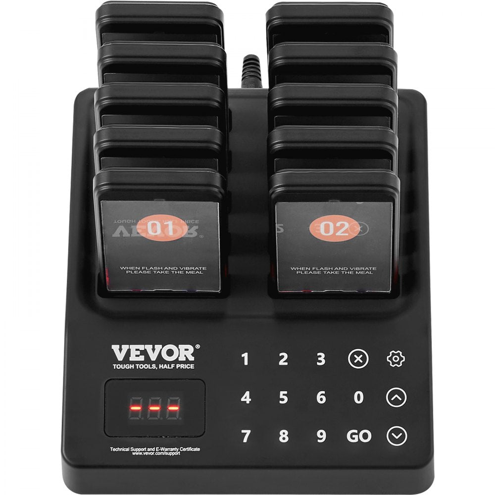 P70 - Wireless 400m Restaurant Pager System with Vibration & Flash Alerts