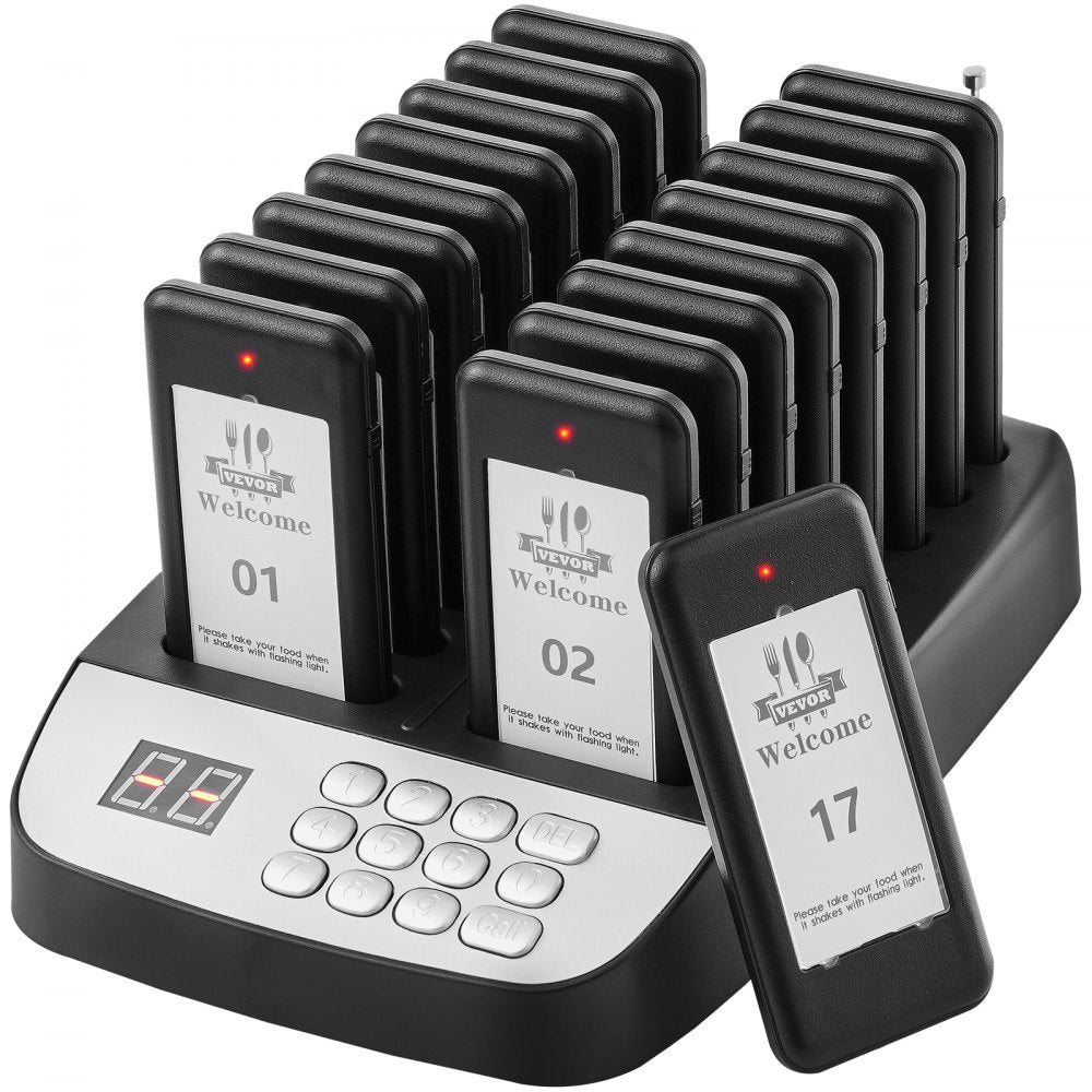 YY-F100-433 - Wireless 500m Restaurant Pager System with 16 Beepers