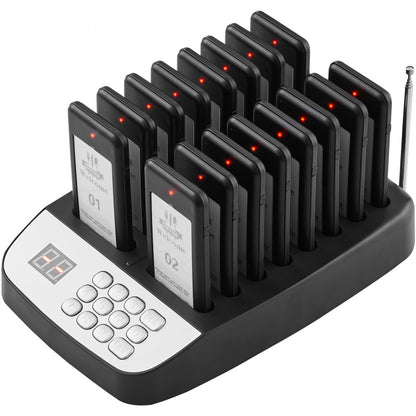 YY-F100-433 - Wireless 500m Restaurant Pager System with 16 Beepers