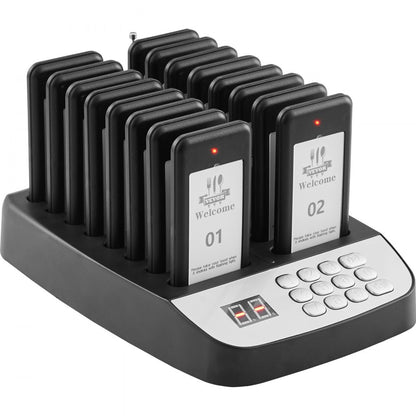YY-F100-433 - Wireless 500m Restaurant Pager System with 16 Beepers