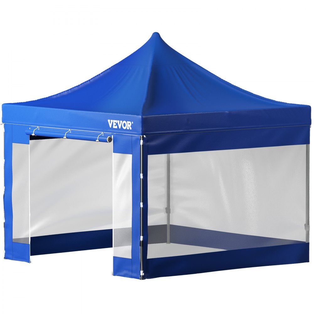 010645324772 - Waterproof 10x10 ft Pop-Up Canopy Tent with Clear Sidewalls