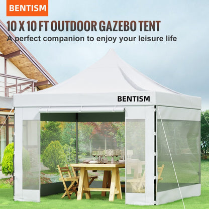 010747809967 - 10x10 ft Waterproof Canopy Tent with Clear Sidewalls
